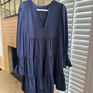 Tuckernuck Navy Long Sleeve Dress